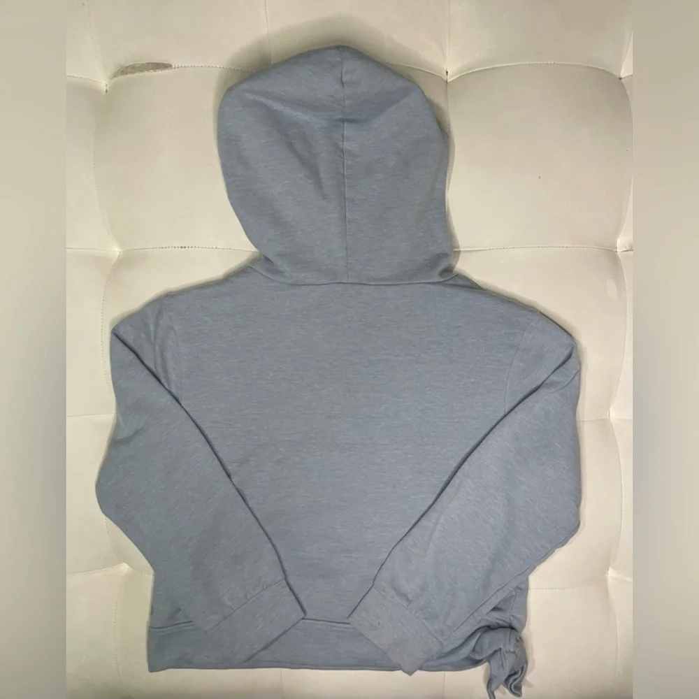 Z By Zella Girls Hoodie Sweatshirt blue Bow Accent Girls Size small